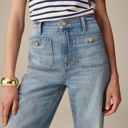👖Tummy-Control Sailor-bukser med brede ben⭐