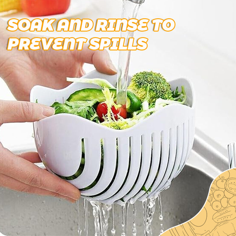 Salatskæreskål-🛒 Gør salatforberedelsen til en fornøjelse!