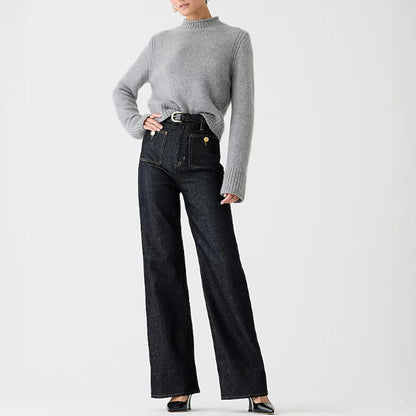 👖Tummy-Control Sailor-bukser med brede ben⭐