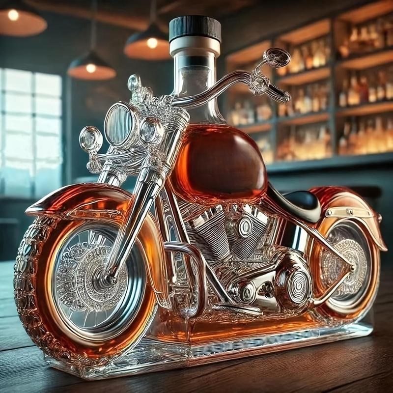 Decanter per whisky a forma di motocicletta