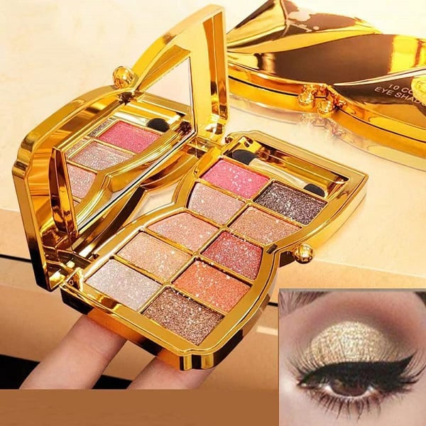 ✨10 farver Sparkle Shimmer Eyeshadow Palette
