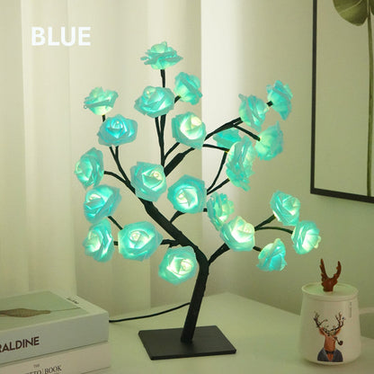 Rose Tree Night Light - Lampada da Tavolo Alimentata tramite USB