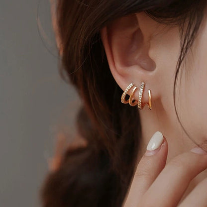 14K guldbelagte elegante ørestikker