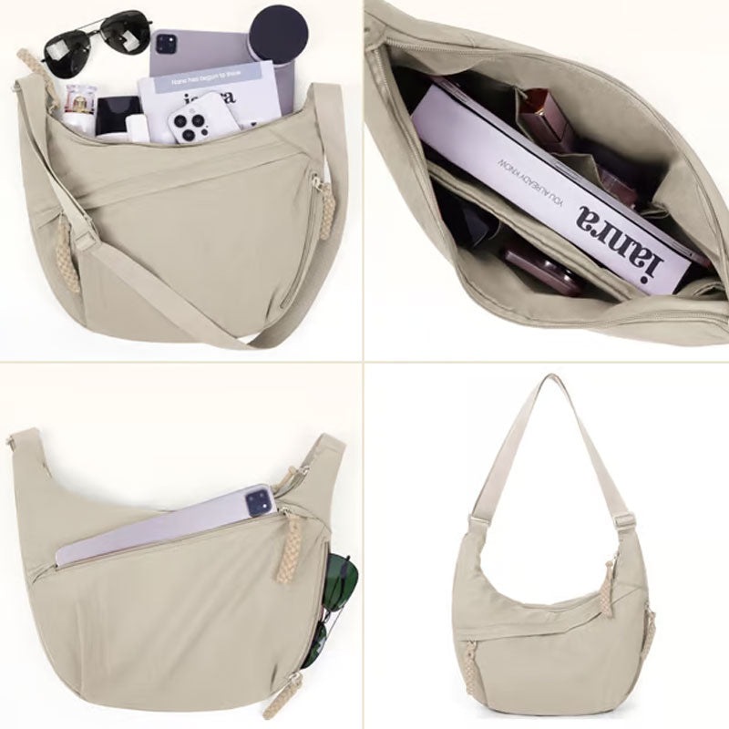 🔥🎒Lady Fashion One Colour Nylon Crossbody Bag