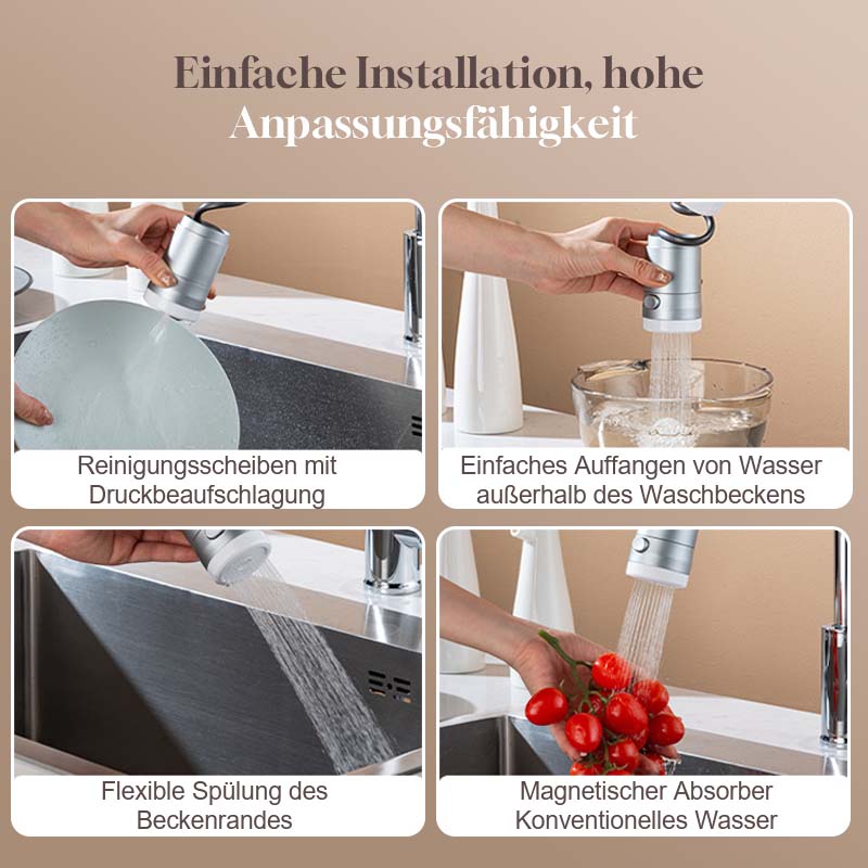 {Gratis forsendelse}🌟 Skjult magnetisk udtrækkelig vandhaneforlænger - gør dit køkken og badeværelse renere og mere praktisk ✨.