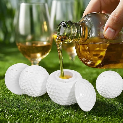 Kreativt shotglas formet som en golfbold