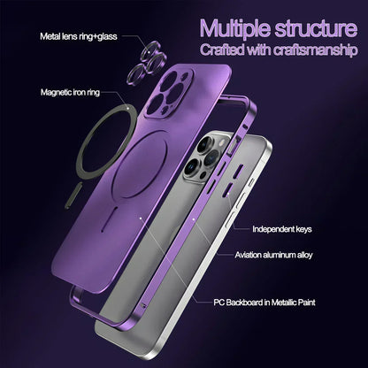 Enkelt magnetisk mobilcover i metal til iPhone