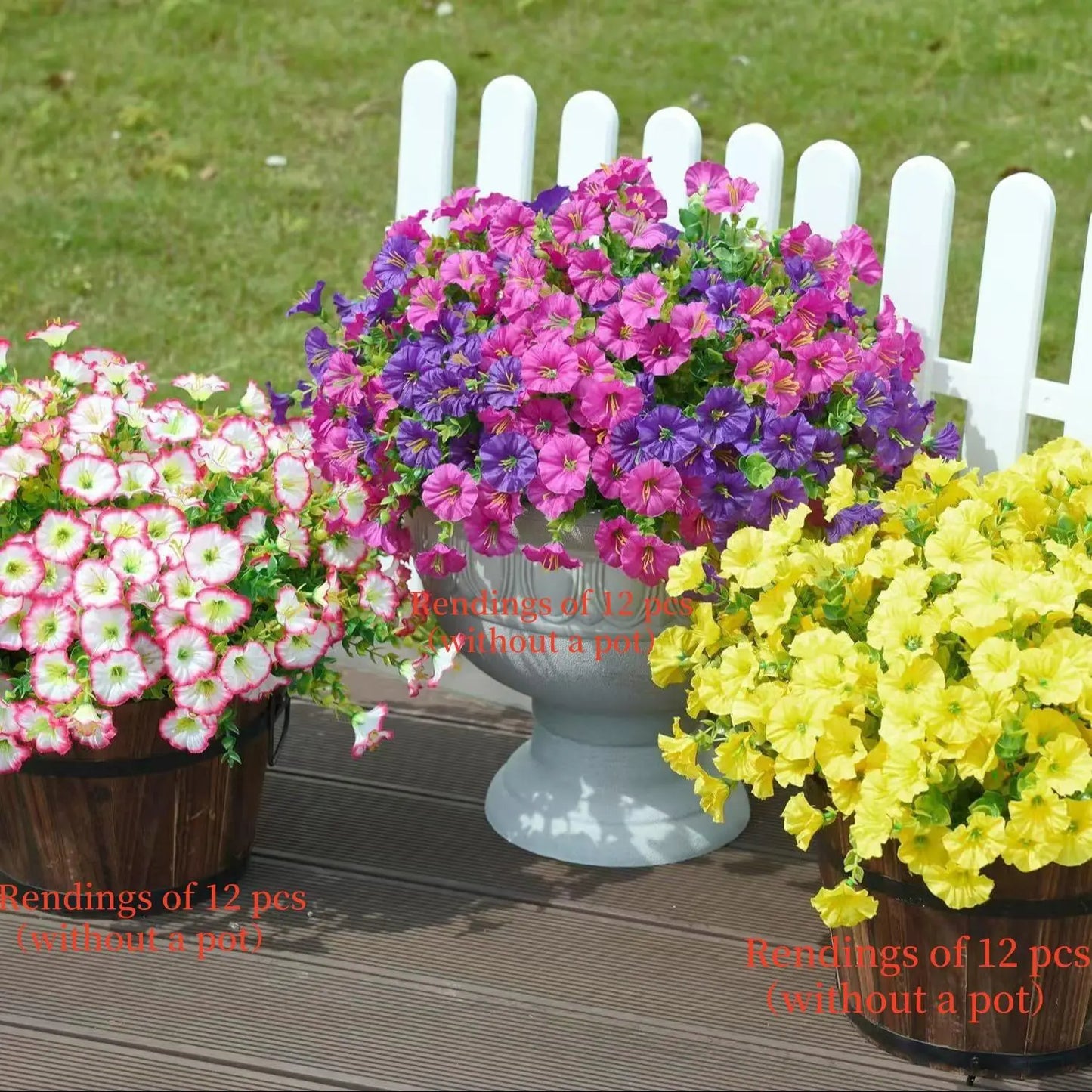 Set 12 Bouquet Artificiali: Eucalipto e Morning Glory per Casa e Giardino 🌿🌸