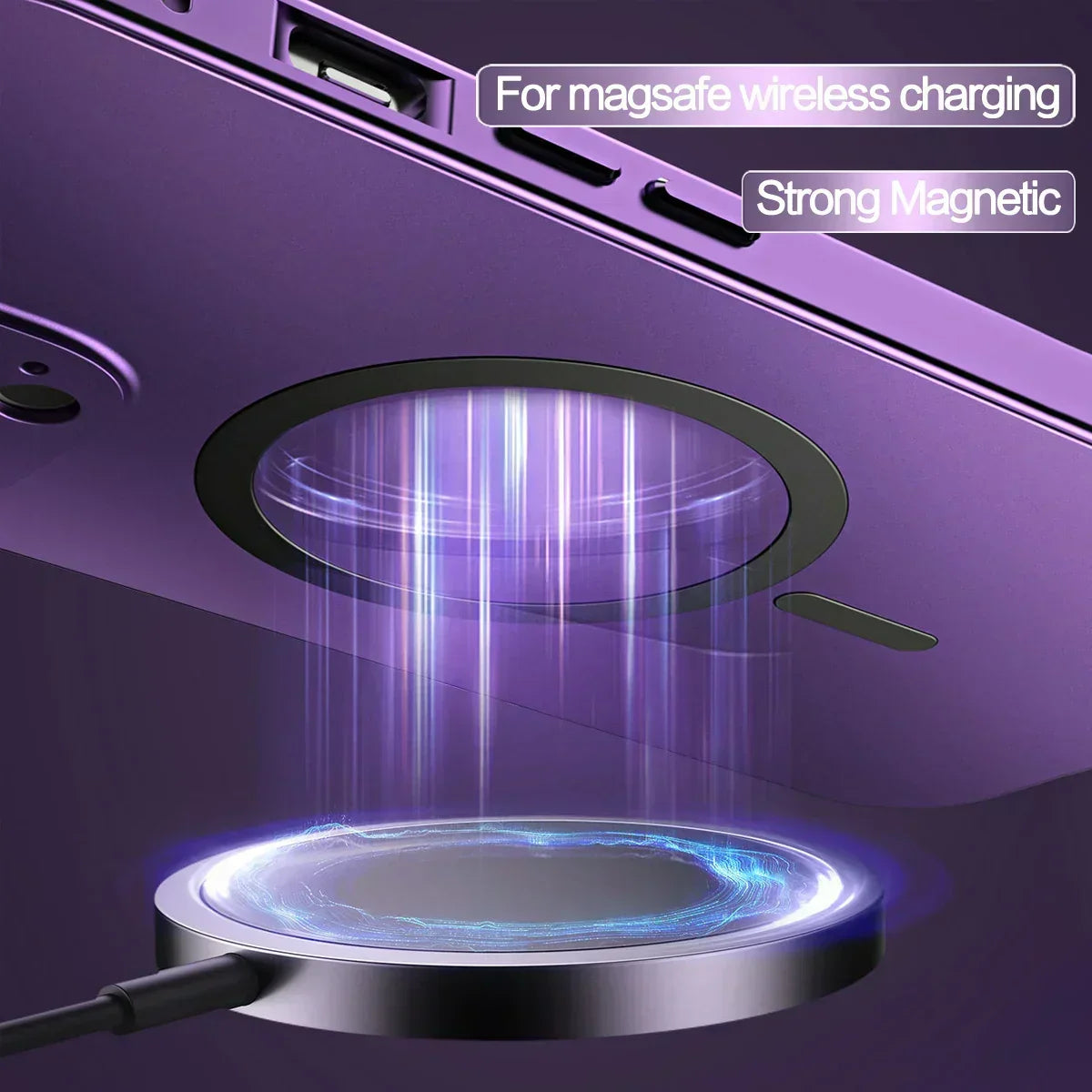 Enkelt magnetisk mobilcover i metal til iPhone