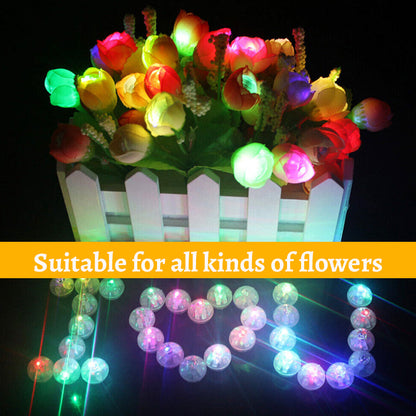 LED farverigt blomsterdekorationslys