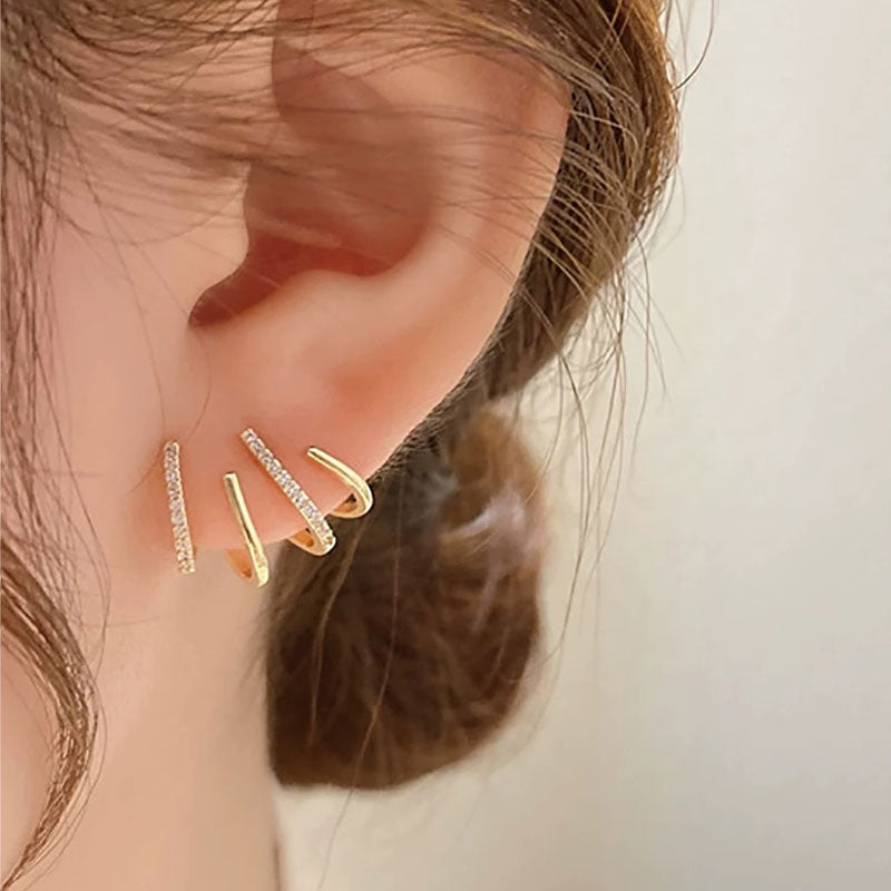 14K guldbelagte elegante ørestikker