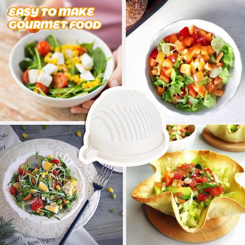 Salatskæreskål-🛒 Gør salatforberedelsen til en fornøjelse!