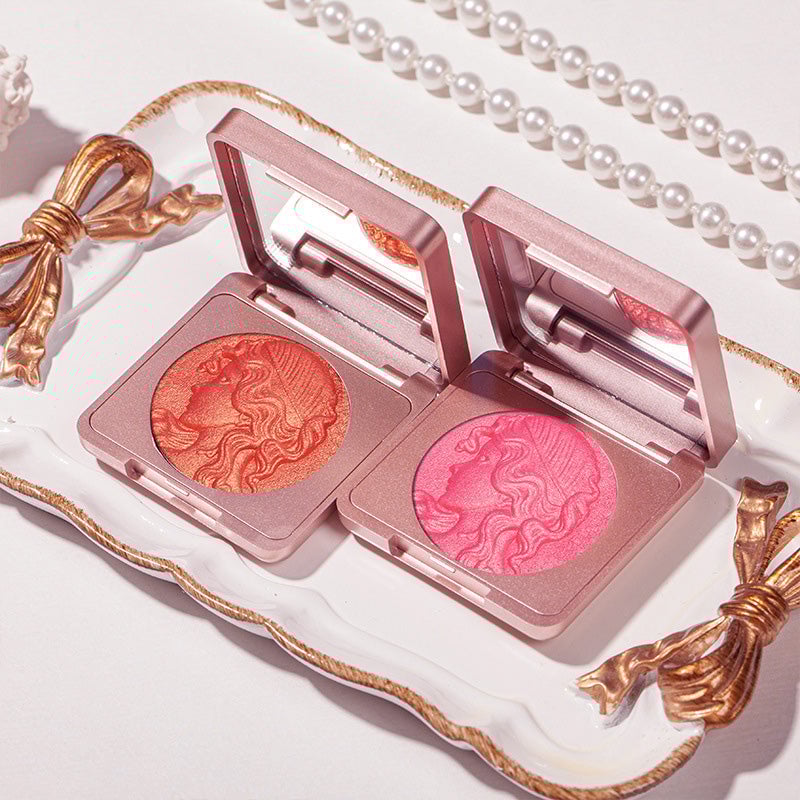 🔥Cosmetic NO.1🔥Smooth powder blush palette med prægede kinder