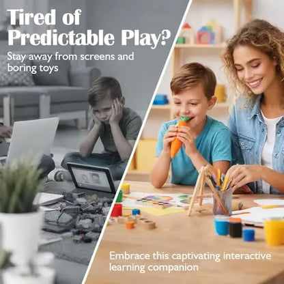 Piuma Carota: Penna a Sfera con Registratore Vocale 60s 🥕🎤