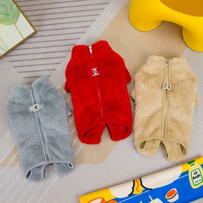 🐶Vinter-hunde-jumpsuit med lynlås i ryggen