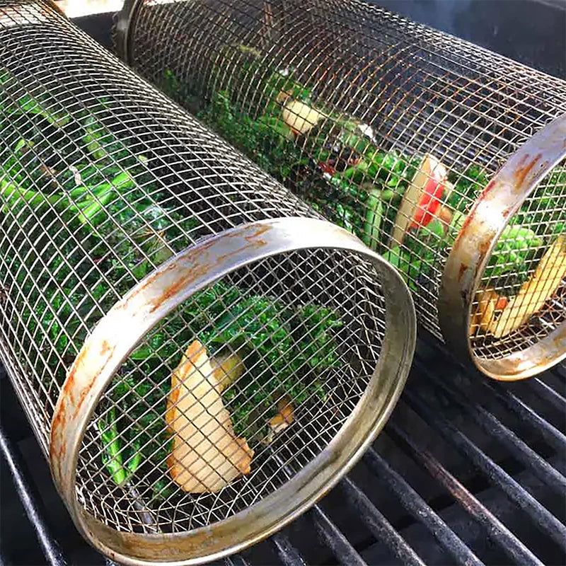 Lang cylindret rund grill