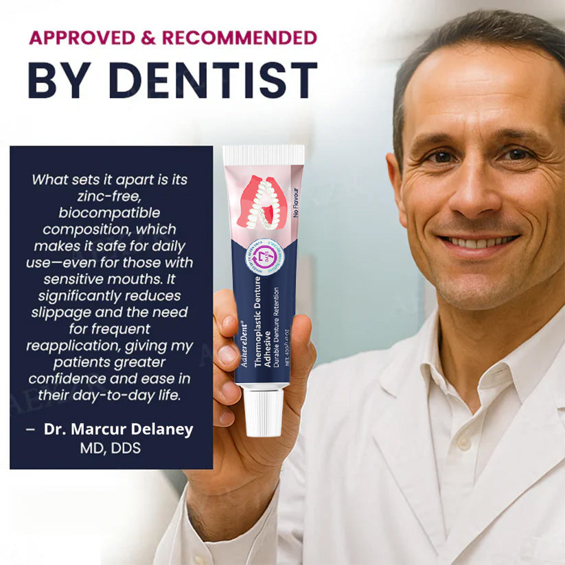 AdhereDent® termoplastico adesivo per dentiere ⏳ Fissaggio duraturo della dentiera