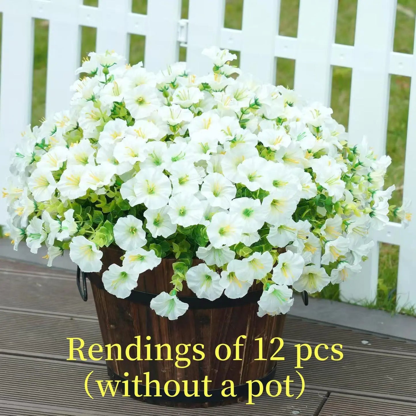 Set 12 Bouquet Artificiali: Eucalipto e Morning Glory per Casa e Giardino 🌿🌸