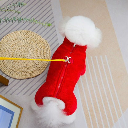 🐶Vinter-hunde-jumpsuit med lynlås i ryggen
