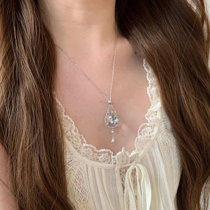 Perlione Lavalier in Perle d'Acqua Dolce 14.0-15.0mm