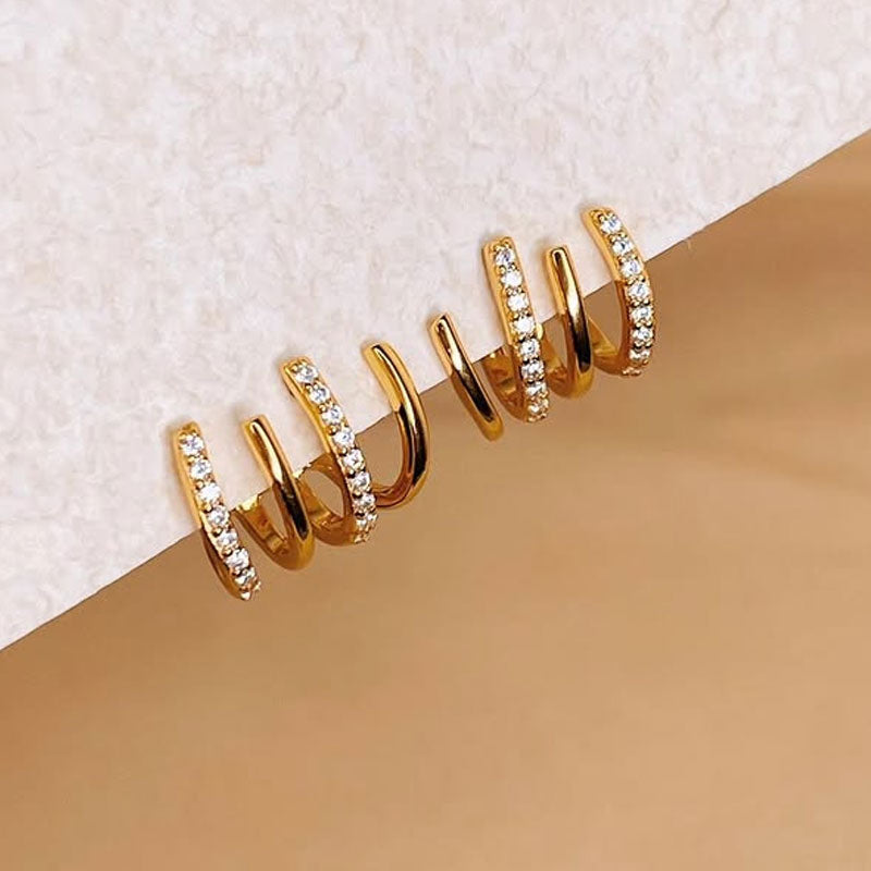 14K guldbelagte elegante ørestikker