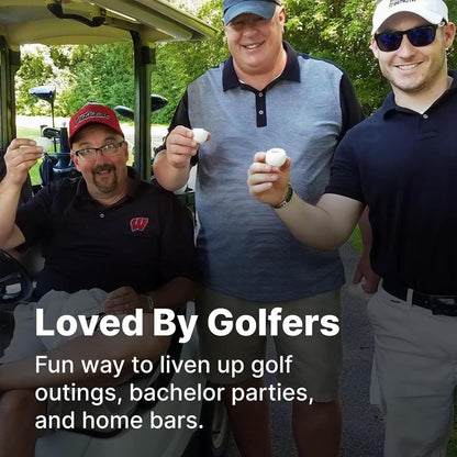 Kreativt shotglas formet som en golfbold