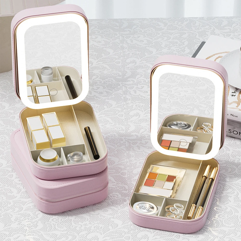 LED tri-farve justerbart makeup spejl