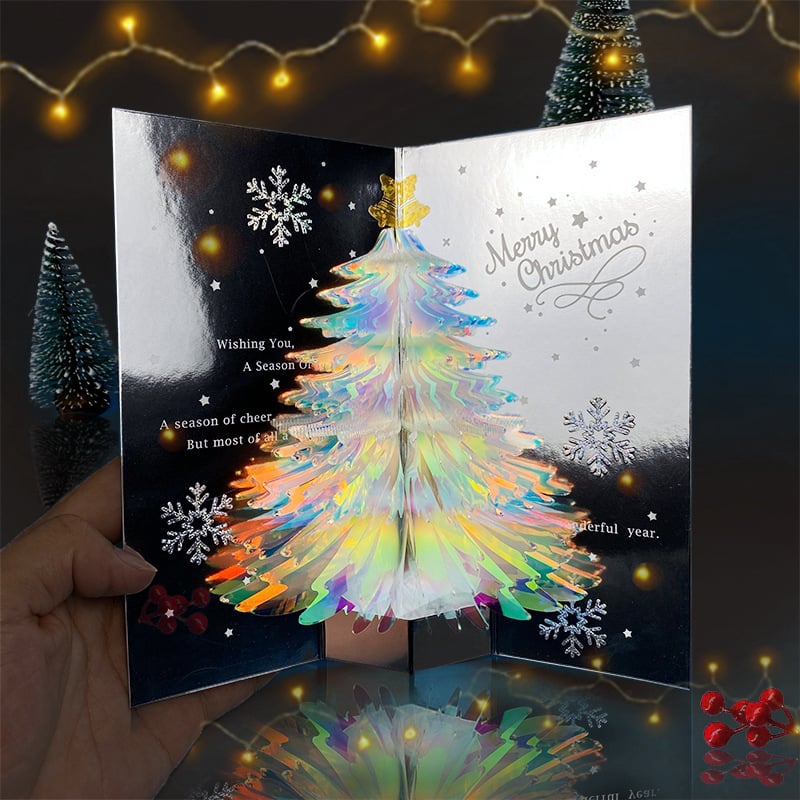 Julgran 3D popup-kort