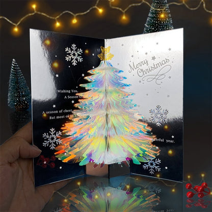 Julgran 3D popup-kort