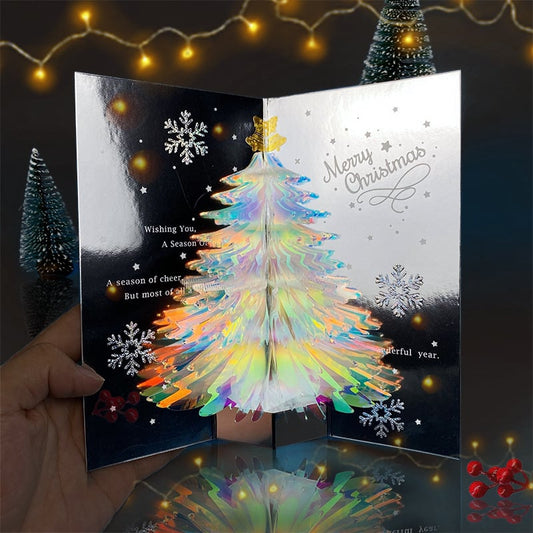Julgran 3D popup-kort