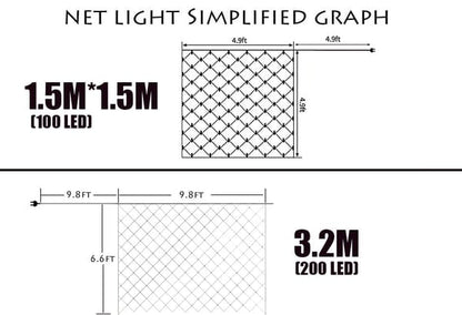 Net Mesh Vandtæt String Lights💡