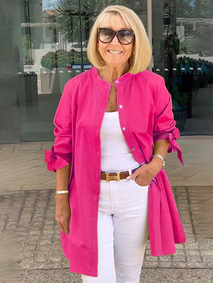 ✨Lange cardigans, ensfarvet bomuld