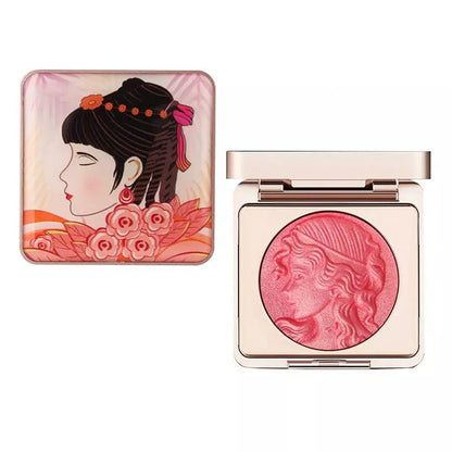 🔥Cosmetic NO.1🔥Smooth powder blush palette med prægede kinder