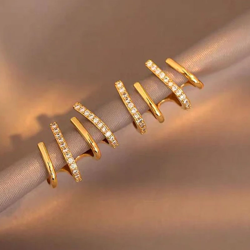 14K guldbelagte elegante ørestikker