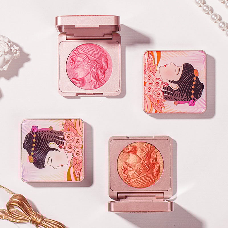 🔥Cosmetic NO.1🔥Smooth powder blush palette med prægede kinder