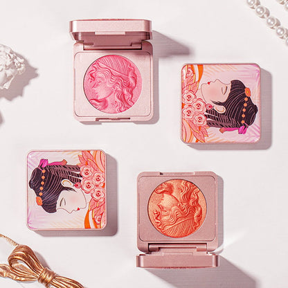 🔥Cosmetic NO.1🔥Smooth powder blush palette med prægede kinder