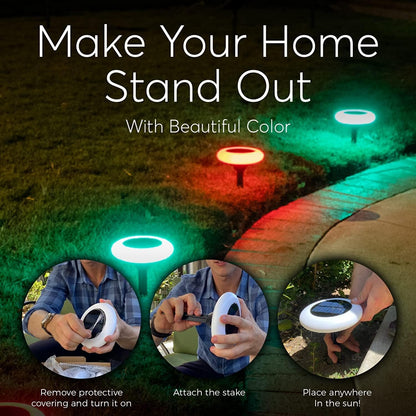 ✨Farverige Solar Farverige Solar Lights Udendørs