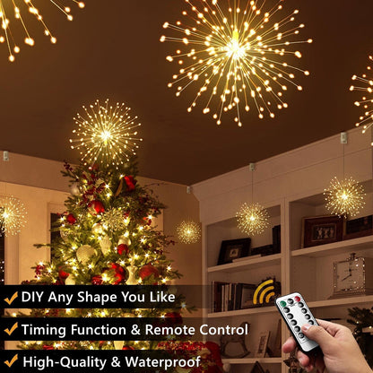 🎄Hængende Starburst Solar Fairy Lights til jul