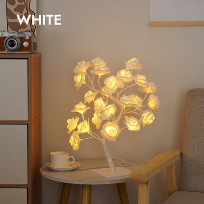 Rose Tree Night Light - Lampada da Tavolo Alimentata tramite USB