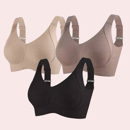 🎁Ribbet push-up-bh til kvinder med justerbare bøjler