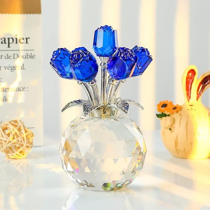 🌈✨ Vaso Prisma con Fiori di Cristallo ✨🌈