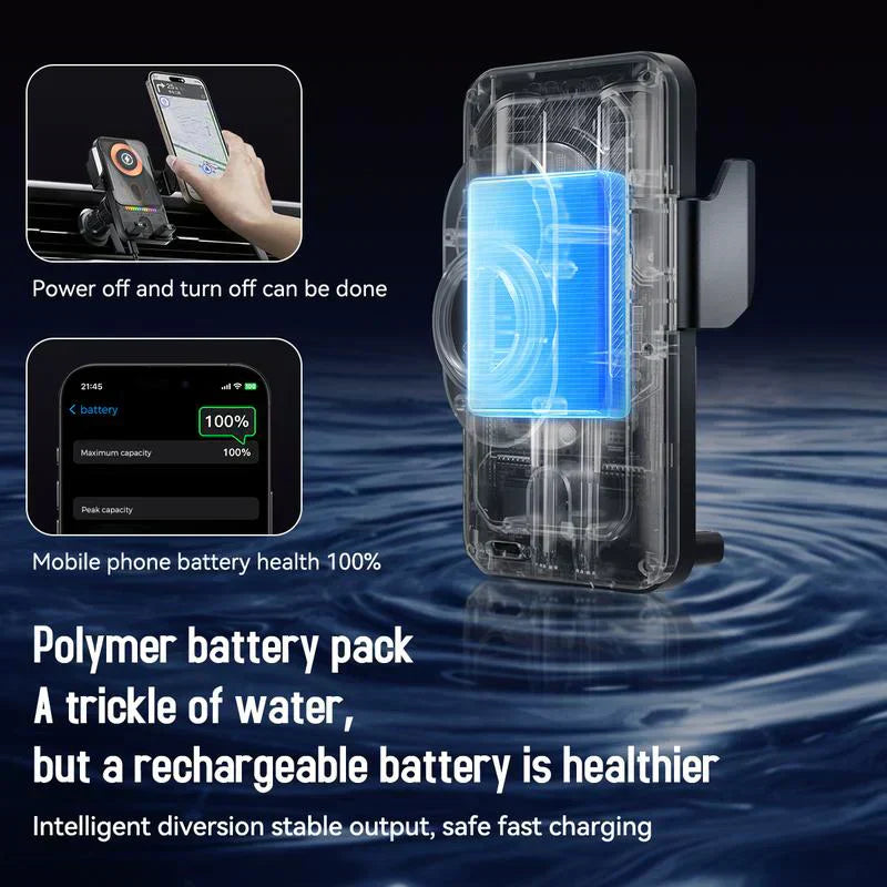 🔥OFFERTA CALDA 57% DI SCONTO🎁⚡Oltre 50.000 venduti! 📱Supporto per telefono da auto intelligente 2-in-1 rotante & caricatore wireless⚡