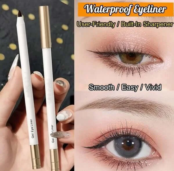 Vandfast og langtidsholdbar eyeliner, der ikke smitter af💐/Waterproof and long-lasting eyeliner that does not smudge💐.