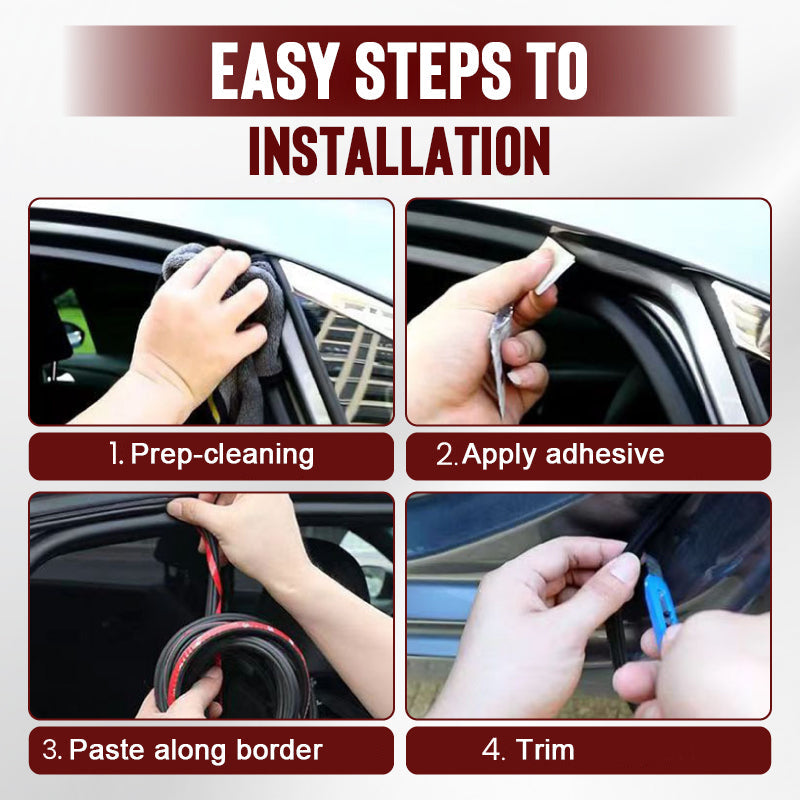 Dammskyddad gummitätningslist för bilbullerreducering