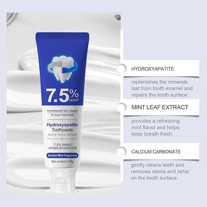 Fluoride-Free 7.5% Nano Hydroxyapatite Toothpaste for Enamel Repair & Gum Health