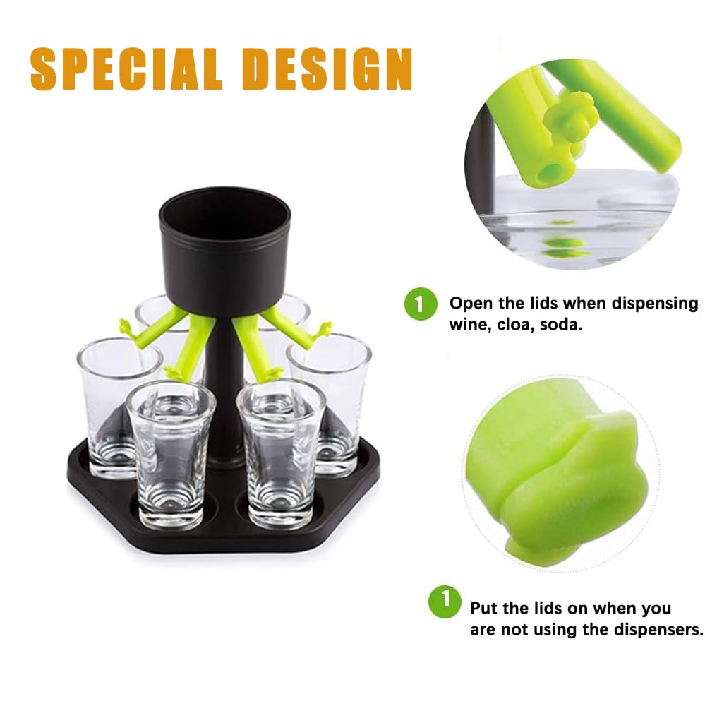 6 plastik dispenser og holder
