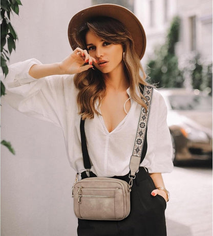 🔥Håndlavede farverige stropper Crossbody lædertasker & pung💖