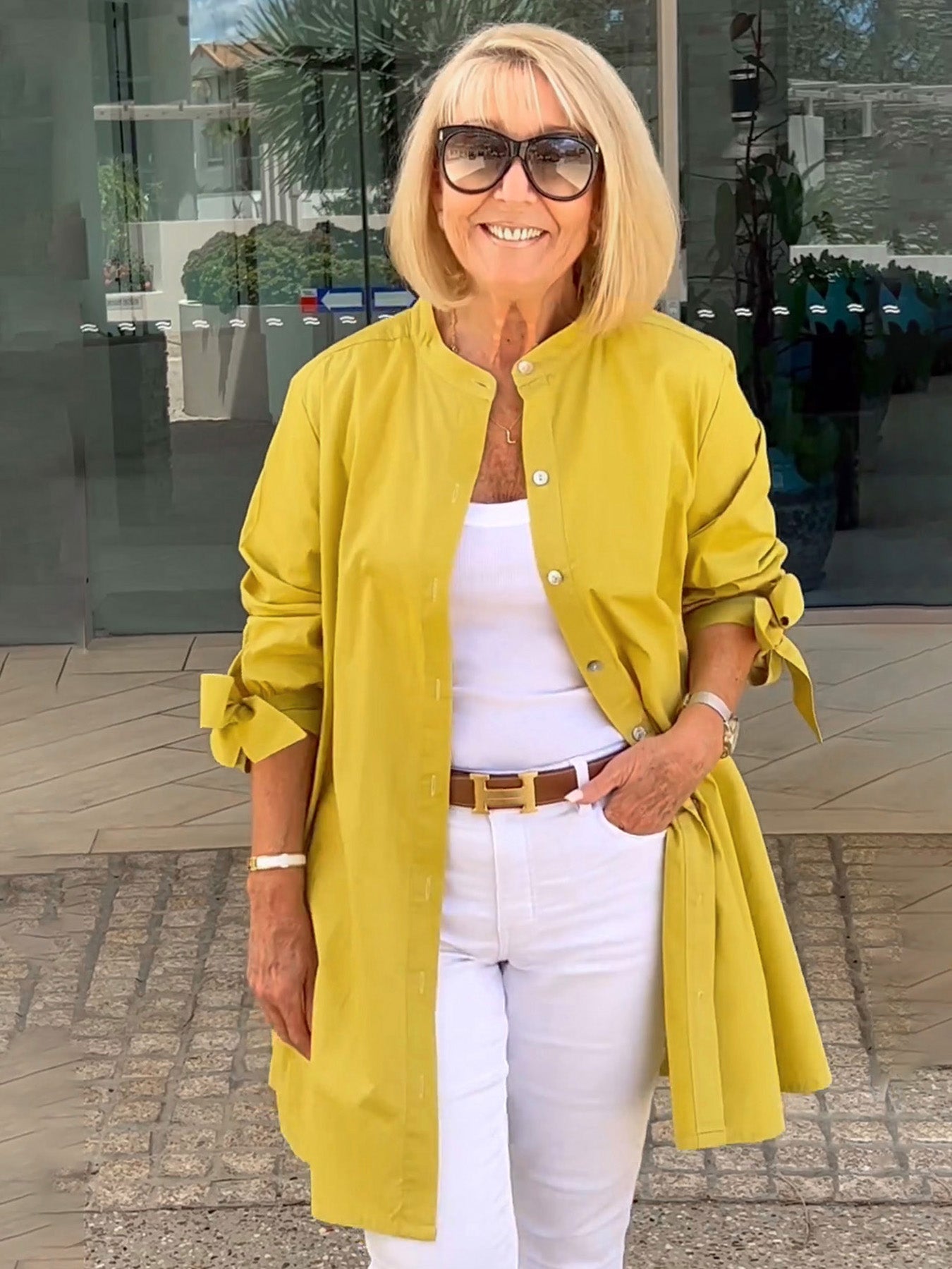 ✨Lange cardigans, ensfarvet bomuld