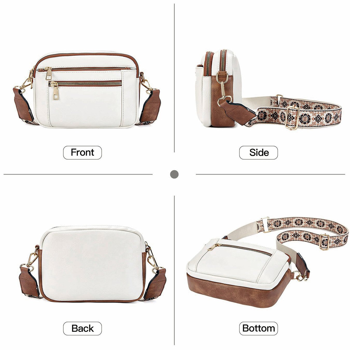 🔥Håndlavede farverige stropper Crossbody lædertasker & pung💖