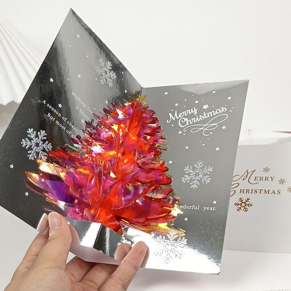 Julgran 3D popup-kort